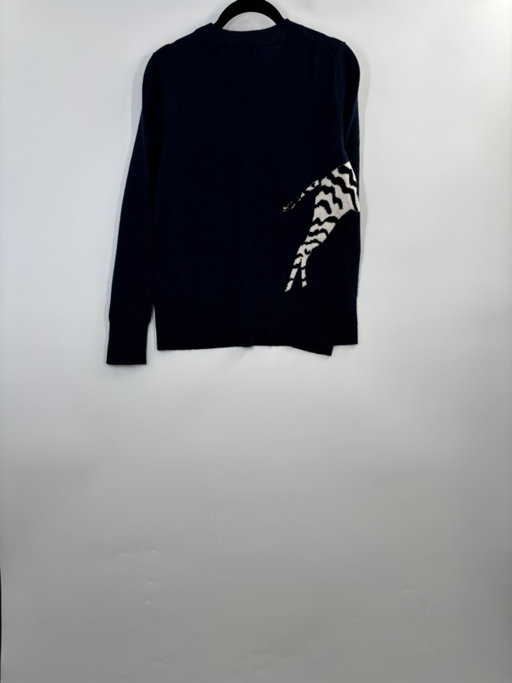 J.Crew Cashmere classic-fit crewneck sweater in zebra intarsia CO586 - Picture 8 of 8